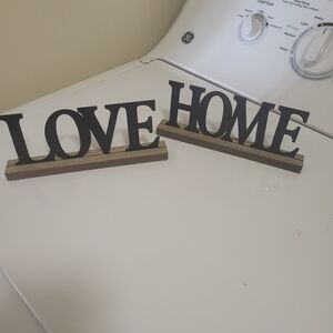 Black LOVE and HOME Decor Set